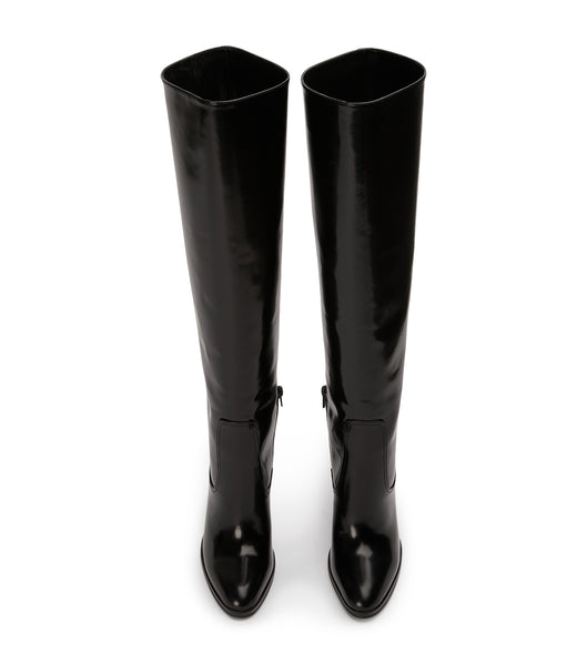 Tony Bianco Hot Black Hi Shine 10.5cm Mid Calf Boots Svarta | TSEWZ26103