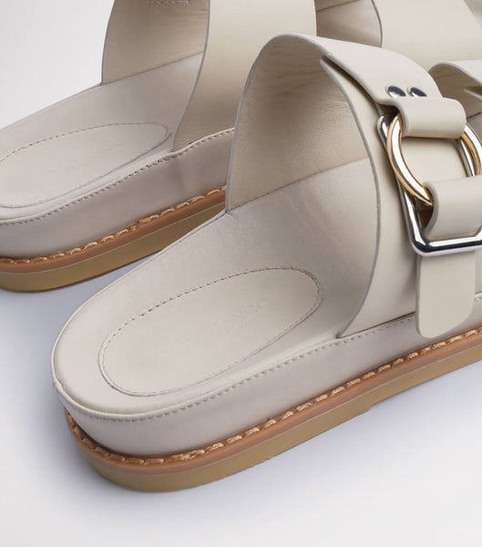 Tony Bianco Hunter Vanilla Capretto 3.5cm Platta Sandaler Ljusgula | MSEHR26367