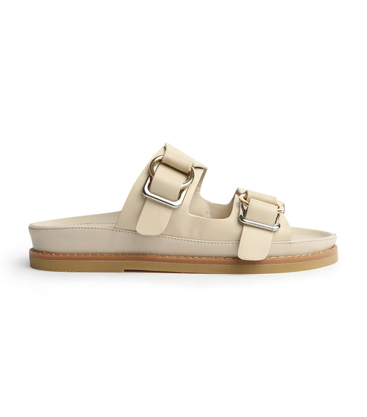 Tony Bianco Hunter Vanilla Capretto 3.5cm Platta Sandaler Ljusgula | MSEHR26367