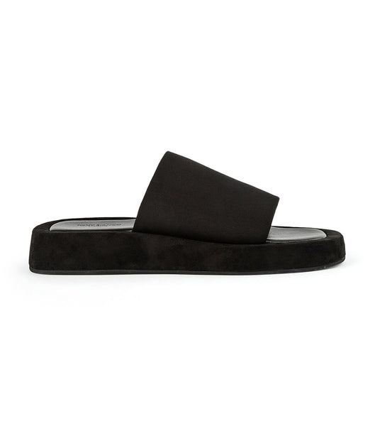 Tony Bianco Isabel Black Magic 1.5cm Platta Sandaler Svarta | MSEHR86936