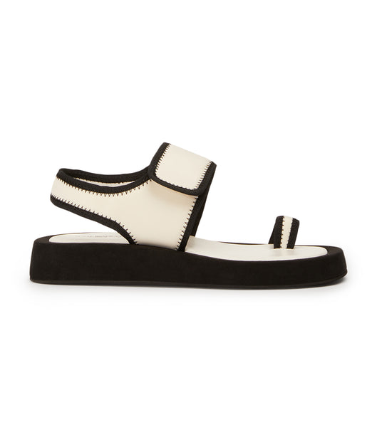 Tony Bianco Iso White/Black Neoprene 3.5cm Sandaler Vita Svarta | DSEKV65384