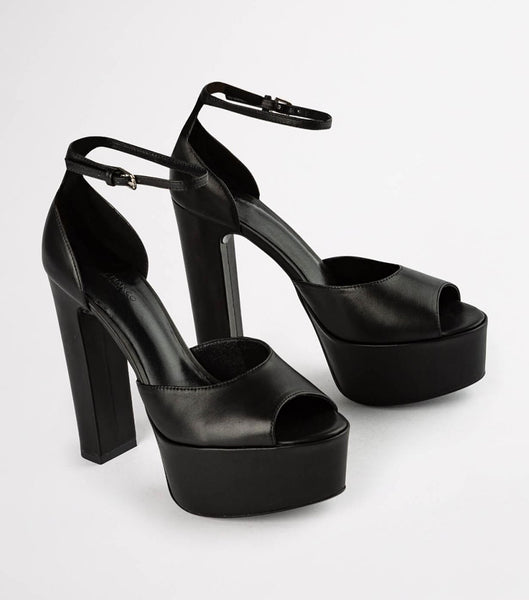 Tony Bianco Jayze Black Como 14cm Platform Skor Svarta | SSEVO64270