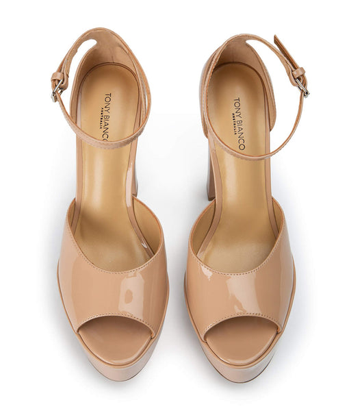 Tony Bianco Jayze Nude Lack 14cm Evenemangsklackar Beige | ASEDF47916