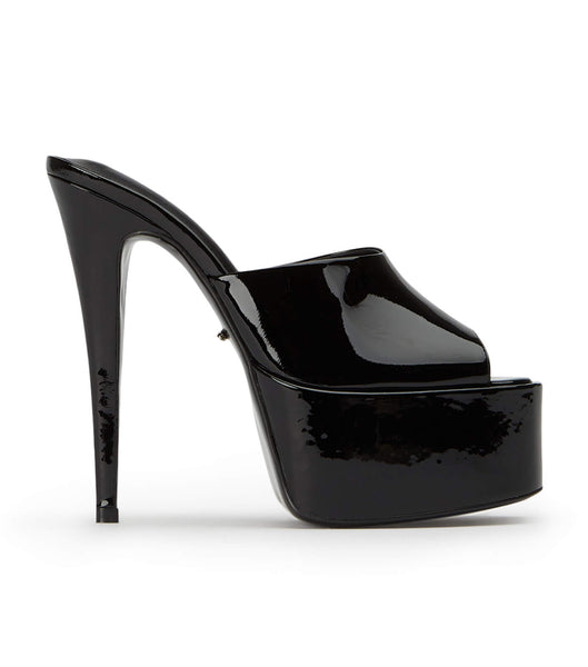 Tony Bianco Jordyn Black Lack 15cm Platform Skor Svarta | ASEWC47816