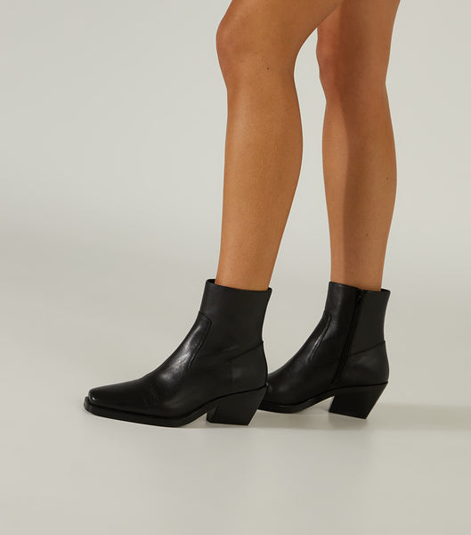 Tony Bianco Kamilla Black Como 6cm Ankelboots Svarta | ZSEMJ98306