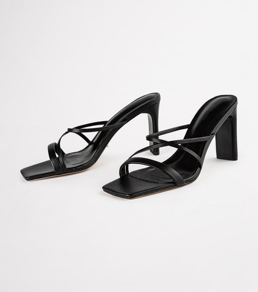 Tony Bianco Klassiska Black Nappa 8.5cm Strappy Heels Svarta | SENEJ40074