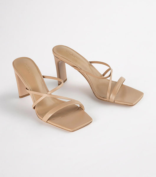 Tony Bianco Klassiska Skin Nappa 8.5cm Strappy Heels Hudfärg | QSEWA22266