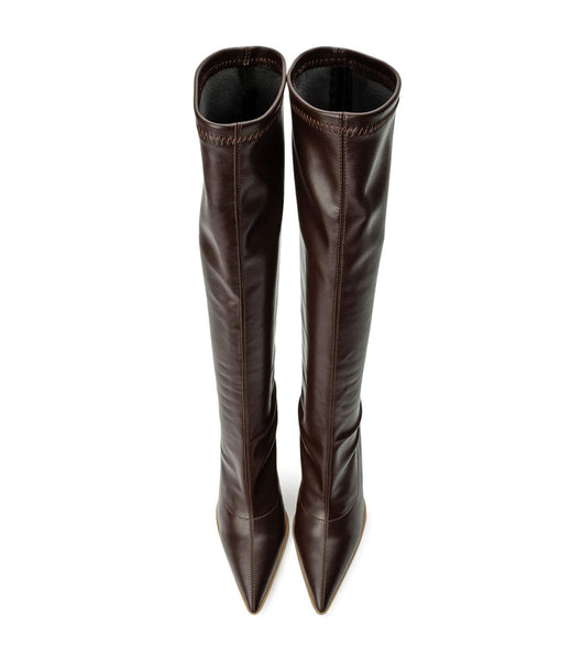 Tony Bianco Knight Choc Venezia 9.5cm Mid Calf Boots Choklad | QSEWA39288