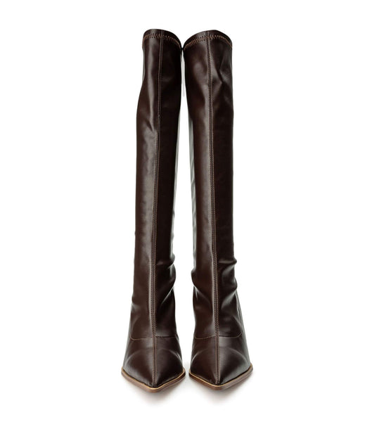 Tony Bianco Knight Choc Venezia 9.5cm Mid Calf Boots Choklad | QSEWA39288