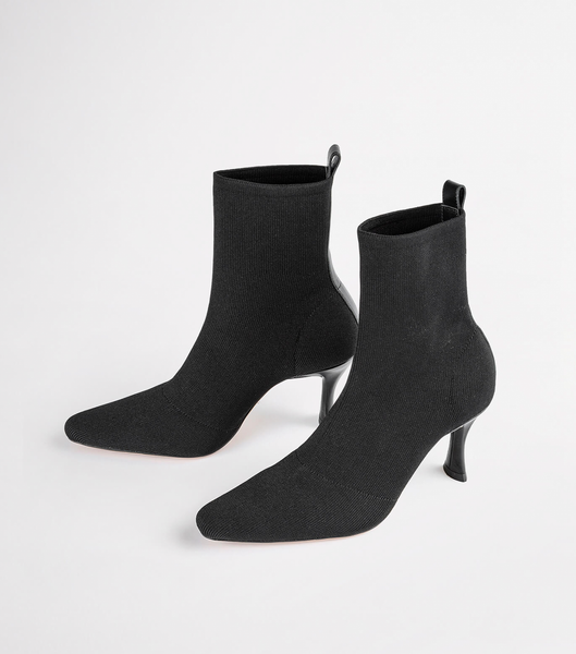 Tony Bianco Kossam Black Knit 8cm Ankelboots Svarta | FSEHY26574