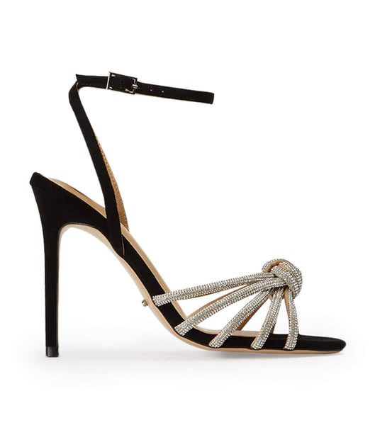 Tony Bianco Kyla Black Mocka 11cm Strappy Heels Svarta | USETG35387