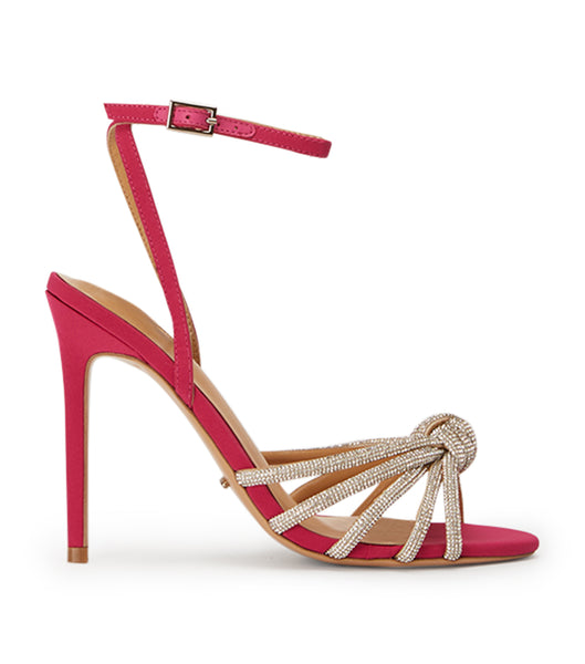 Tony Bianco Kyla Persian Crepe 11cm Strappy Heels Röda | ESEVG72112