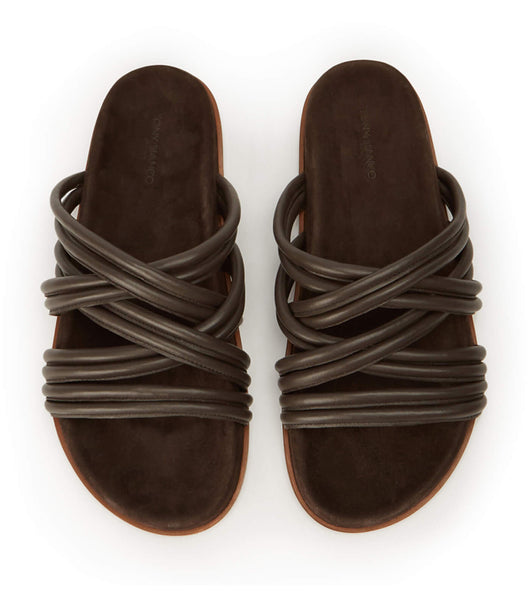 Tony Bianco Loki Chocolate Nappa Platta Sandaler Choklad | SEQCS93936