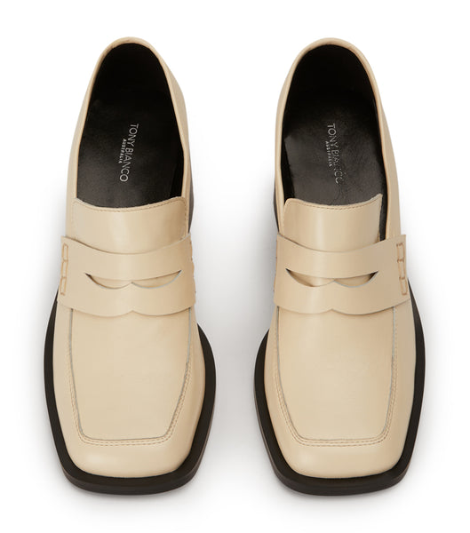 Tony Bianco Lomax Ecru Venice 6.5cm Loafers Vita | QSEUV85908