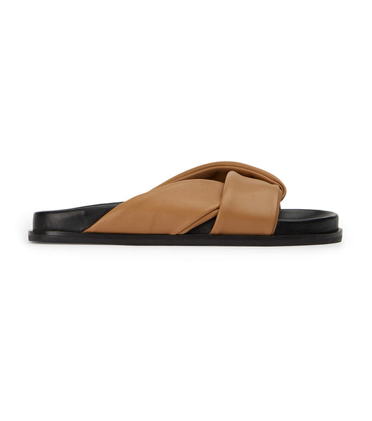 Tony Bianco Lora Biscuit Nappa 1.5cm Platta Sandaler Gula | SEJZR20637