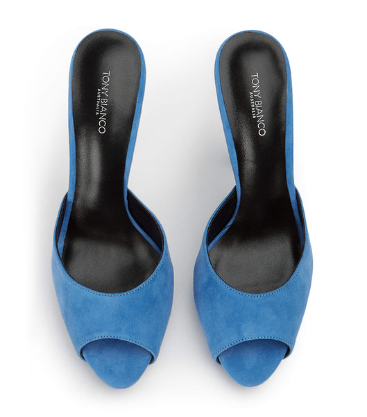 Tony Bianco Love Blue Mocka 12cm Platform Skor Blå | SEQAV17175