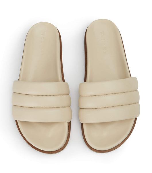 Tony Bianco Lucas Vanilla Nappa 1.5cm Platta Sandaler Ljusgula | GSEEC98631