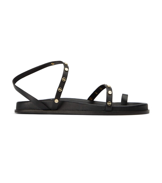 Tony Bianco Lyvia Black Platta Sandaler Svarta | QSEWA17038