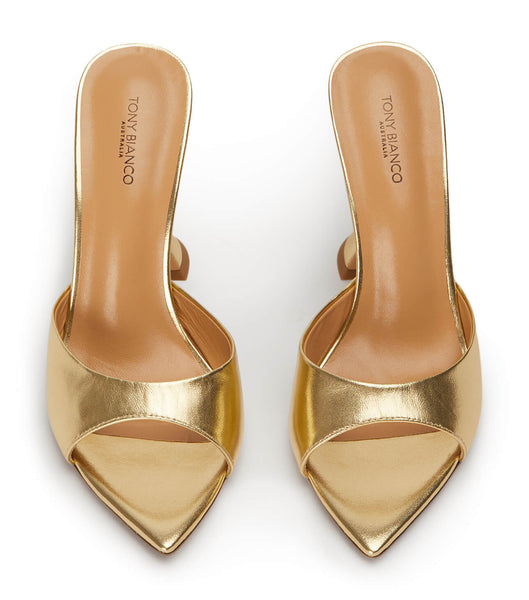 Tony Bianco Marcel Gold Nappa Metallic 10.5cm Brudklackar Guld Metal | PSEQX27147