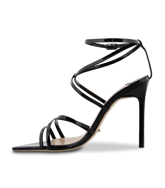 Tony Bianco Marcy Black Lack 10.5cm Strappy Heels Svarta | QSEUV20463