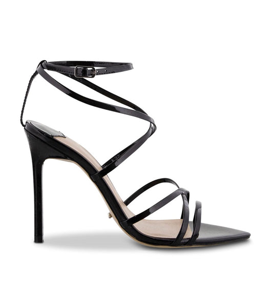 Tony Bianco Marcy Black Lack 10.5cm Strappy Heels Svarta | QSEUV20463