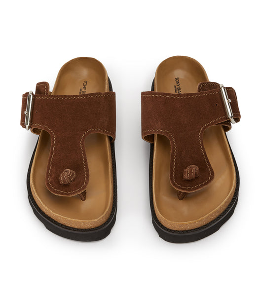 Tony Bianco Marlo Choc Mocka 3cm Platta Sandaler Bruna | GSEEC46712