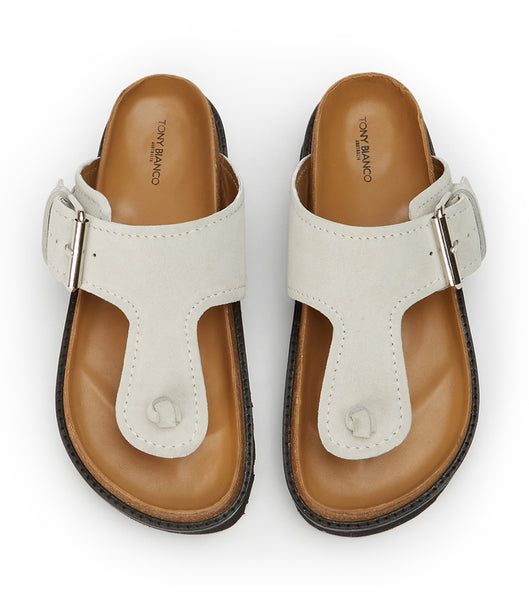 Tony Bianco Marlo Milk Mocka 3cm Platta Sandaler Vita | SEQAV66076