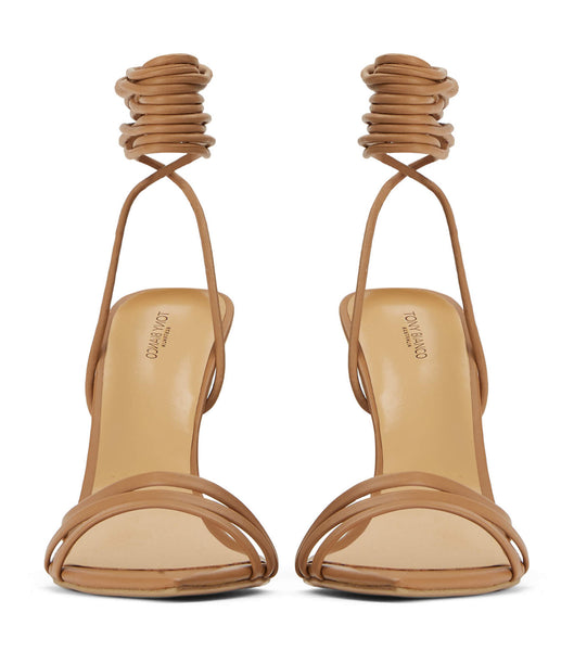 Tony Bianco Mavis Caramel Venice 10.5cm Strappy Heels Beige | LSETR45231