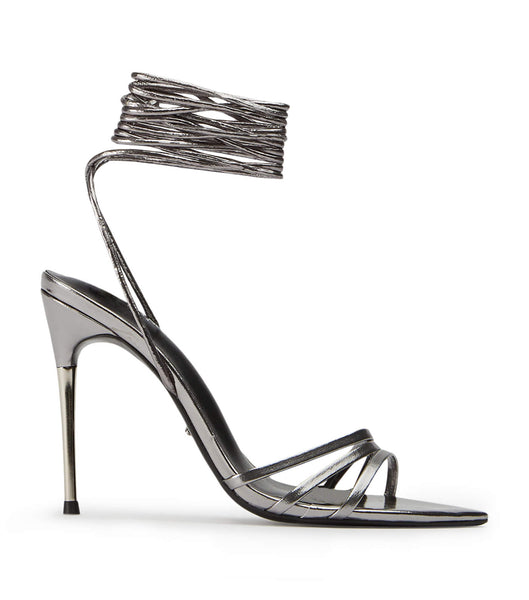 Tony Bianco Mavis Gunmetal Glimmer 10.5cm Strappy Heels Grå | SECVG41537