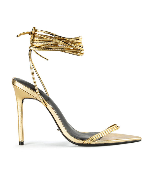 Tony Bianco Millie Gold Foil 10.5cm Stilettklackar Guld | SSENY45626