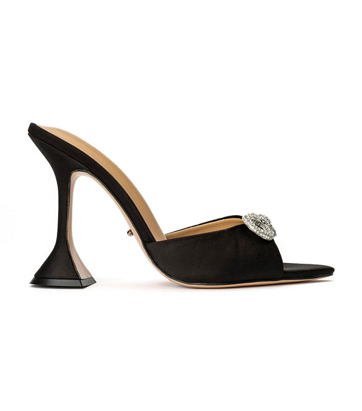 Tony Bianco Montana Black Satin 10.5cm Bling klackar Svarta | SEEGJ69494