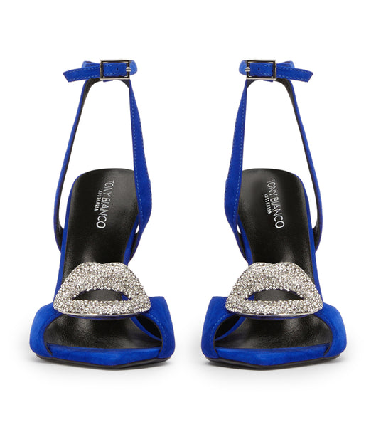 Tony Bianco Moshi Azure Mocka 10.5cm Bling klackar Azurblå | TSEPQ90001