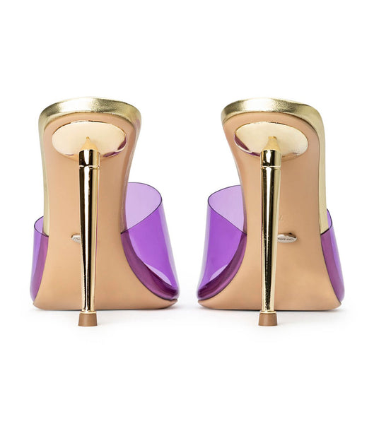 Tony Bianco Mylo Purple Vinylite/Gold 10.5cm Stilettklackar Lila Guld | ESEHC90614