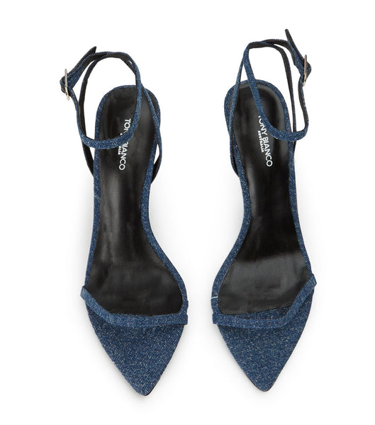 Tony Bianco Myra Blue Denim 10.5cm Bling klackar Blå | BSESO16631