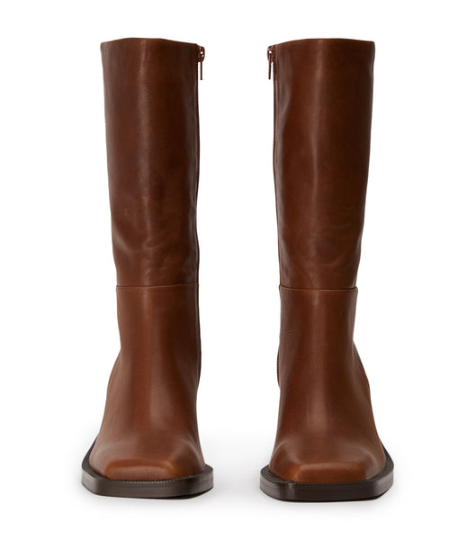 Tony Bianco Prestige Cognac 8cm Mid Calf Boots Bruna | DSEVO26829