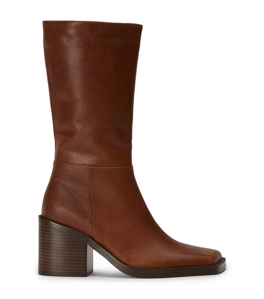 Tony Bianco Prestige Cognac 8cm Mid Calf Boots Bruna | DSEVO26829