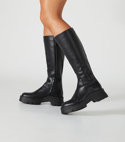 Tony Bianco Rage Black Turin 5.5cm Mid Calf Boots Svarta | SEJZR72336