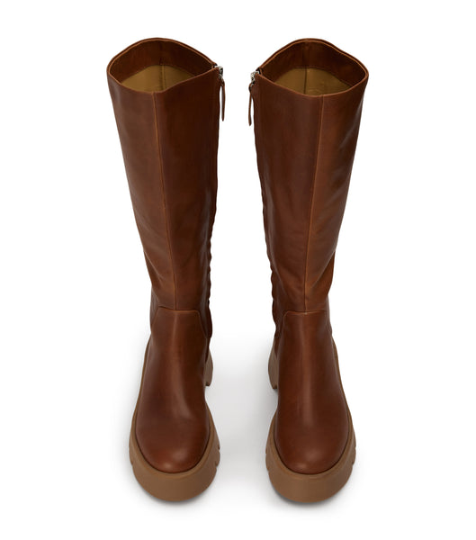 Tony Bianco Rage Cognac 5.5cm Mid Calf Boots Bruna | SEEGJ99090