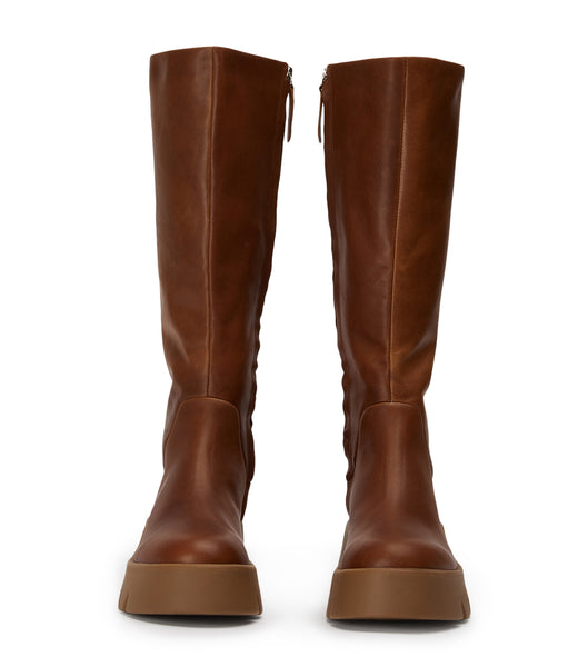 Tony Bianco Rage Cognac 5.5cm Mid Calf Boots Bruna | SEEGJ99090