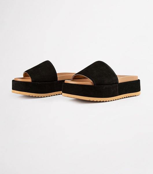 Tony Bianco Rio Black Phoenix 6cm Platta Sandaler Svarta Röda | LSESX12248