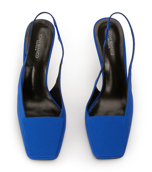 Tony Bianco Rue Azure Crepe 10.5cm Evenemangsklackar Azurblå | QSEWA44589