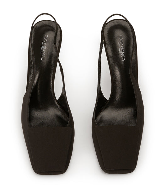 Tony Bianco Rue Black Crepe 10.5cm Stilettklackar Svarta | LSETR42430