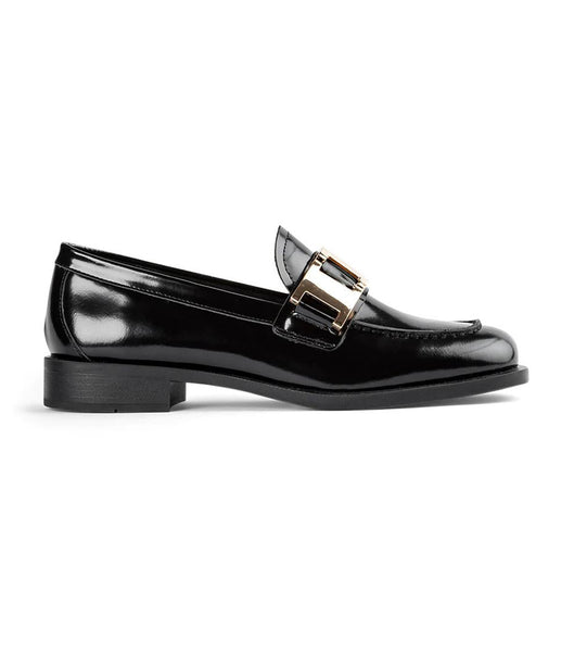 Tony Bianco Ruiz Black Hi Shine 2.5cm Loafers Svarta | LSESX47825