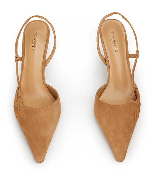 Tony Bianco Sakai Butterscotch Mocka 8cm Låga klackar Gula | SEXBR21156