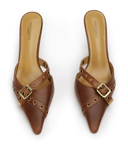 Tony Bianco Savoir Cognac 8cm Court Skor Bruna | ZSEMJ34075