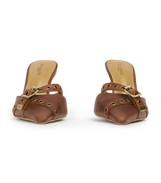 Tony Bianco Savoir Cognac 8cm Court Skor Bruna | ZSEMJ34075