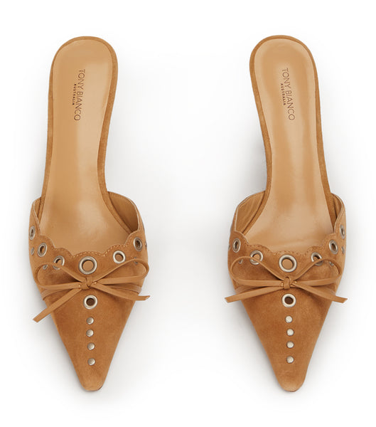 Tony Bianco Shae Butterscotch Mocka 8cm Låga klackar Beige | SEDYB52668