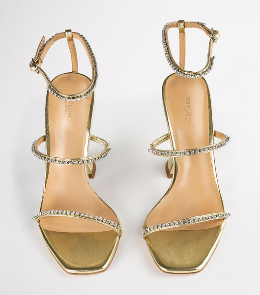 Tony Bianco Shy Gold Nappa Metallic 10.5cm Stilettklackar Guld Metal | SEZPD48598