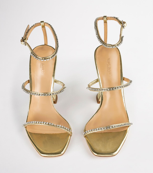 Tony Bianco Skye Gold Nappa Metallic 10.5cm Brudklackar Guld Metal | ZSENQ66640