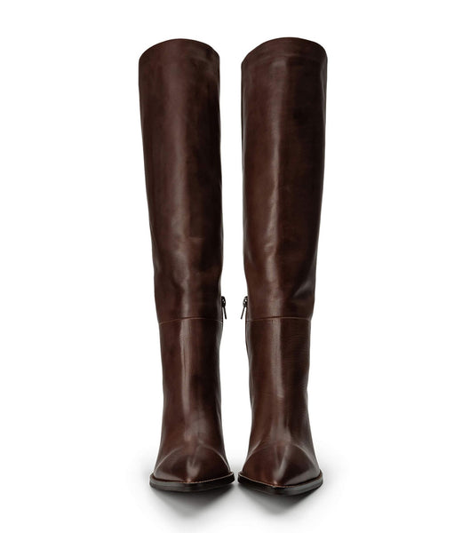 Tony Bianco Skyla Choc Como 9cm Mid Calf Boots Choklad | QSEUV77979